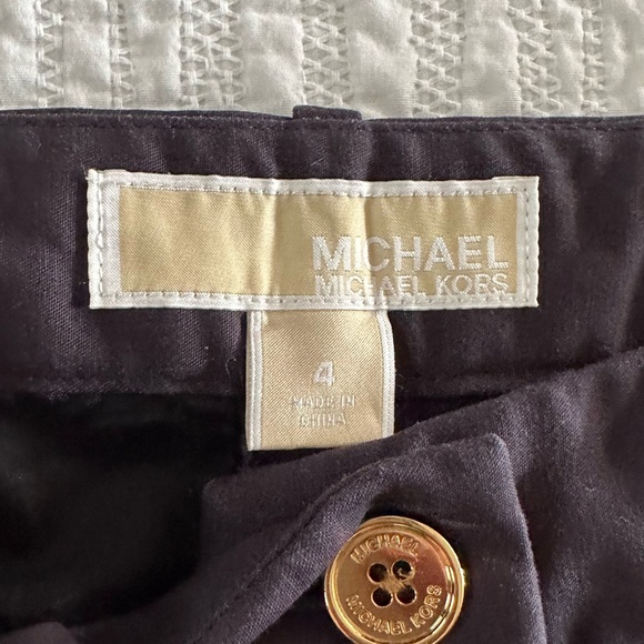Michael Kors Navy Dress pants with Gold Logo‎ - Picture 7 of 8